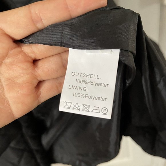 Women Wrap Long Padded Coat Oversize Large L Black Tie Adjustable Pockets - Picture 14 of 15